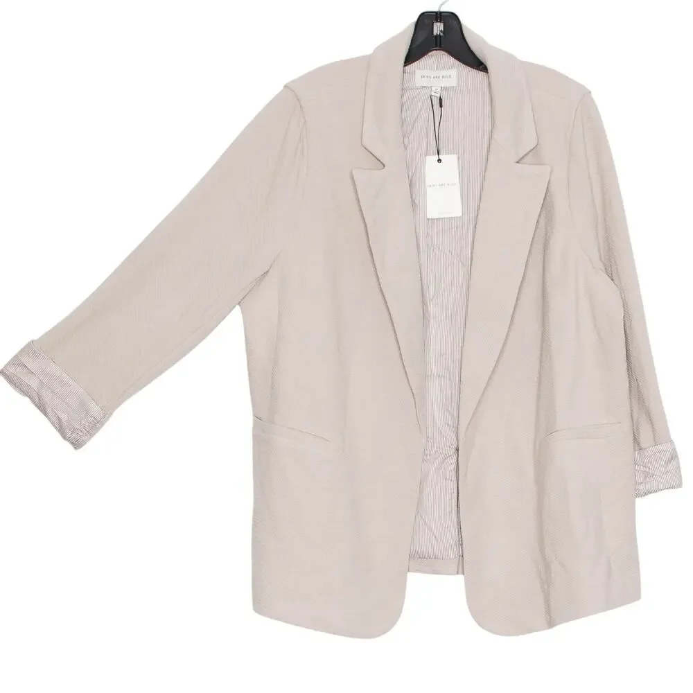 NWT Skies Are Blue Blazer Curvy Minimalist Business Casual Professional Open 1X - Picture 7 of 7